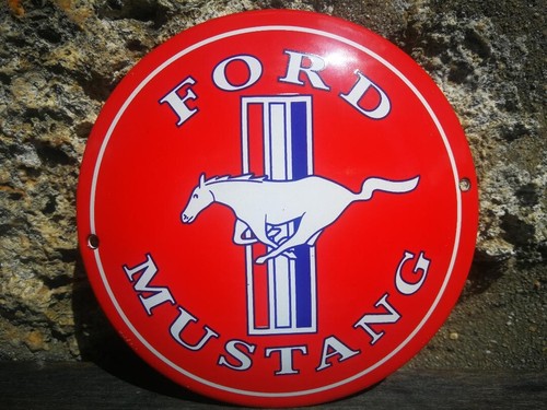 Plaque émaillée ford - émaillée, mustang