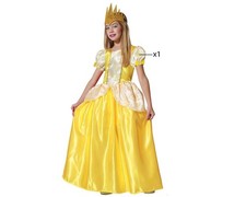 Déguisement Fille PRINCESSE Belle Jaune 3/4 Ans Robe Enfant NEUF