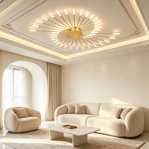 Lustre plafond rayonnant - plafond,
