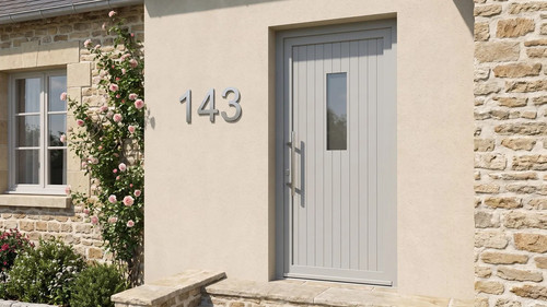 Porte entrée pvc - porte,