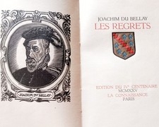Joachim Du Bellay Les Regrets Ex. 50/380 sur Vergé Pannekoek Gravure Enluminure