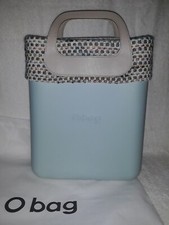 Valeur 185 € NEUF ! O BAG Sac mains épaule Bleu ciel + Anses + Pochette + Tour