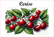 Cerise 12 Etiquettes vinyle