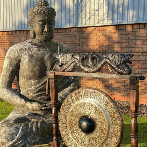 Grand gong tibetain 80cm - 80cm, plume