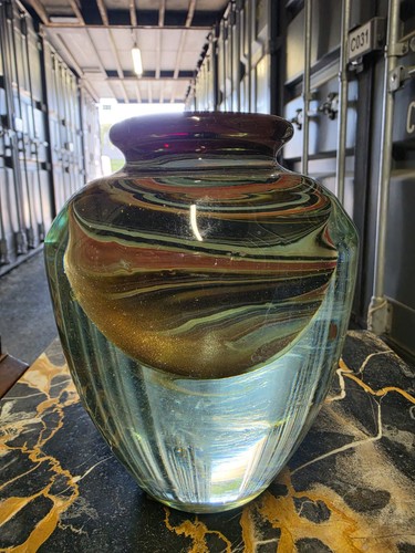Vase verre soufflé - vase, en
