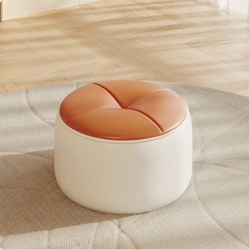 Tabouret rond rembourré - , au