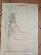 CARTE ANCIENNE MARINE-1933.COTE EST D'ESPAGNE-PORT DE VALENCE.38X53