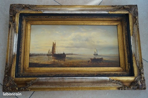 Marine huile sur - , panneau