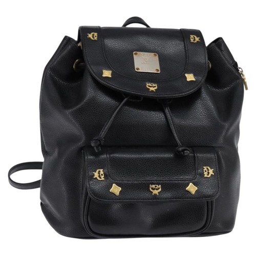 Mcm backpack leather black - mcm,