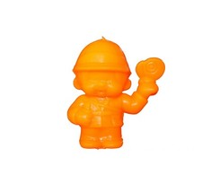 Figurine Kiki Bonux orange Chasseur de papillons embout de crayon 5 cm