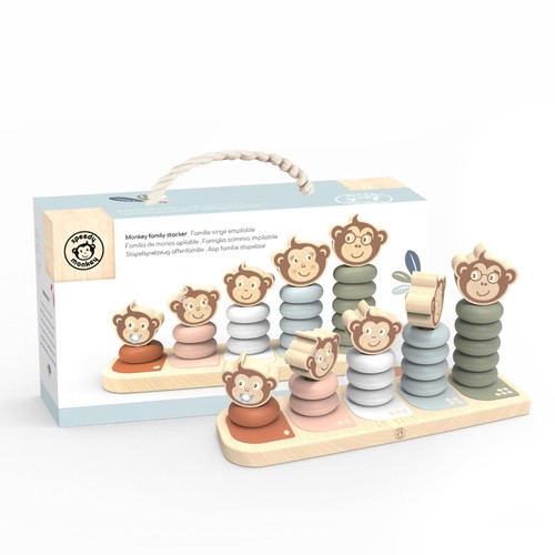 Wooden stacking set family - stacking,