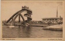 CPA MOROCCO CASABLANCA Le tobogan a la Piscine (23146)