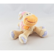 Doudou girafe vache beige taches orange rose NATTOU - 4673