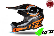 Casque Cross Ufo Intrepid Pour Motocross Enduro Motard Atv Noir/Orange Mat