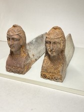 Paire chenets fonte de - de, en