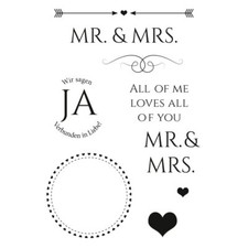 Tampons Clear Stamps « Mr. & Mrs. »