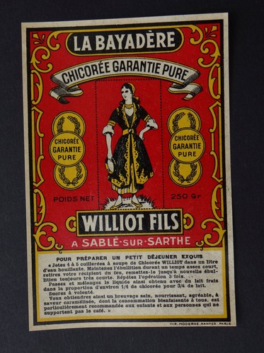 Ancienne étiquette chicoree - ancienne,