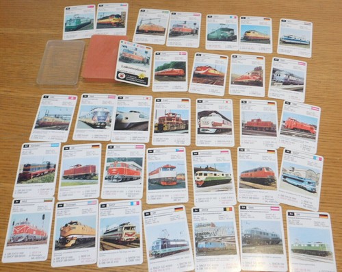 Vintage jeu cartes trains - jeu,