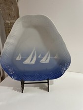 Assiette en Porcelaine Bing & Grondahl Copenhagen Décors Bateau Voilier Déco