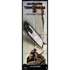 THE TEXAS CHAINSAW MASSACRE 2 French Movie Poster  - 23x63 in. - 1986 - Tobe Hoo