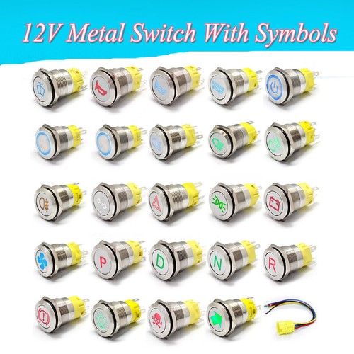 12v 19mm commutateur - 12v, métal