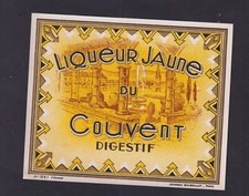 Ancienne étiquette   France  BN181392 Liqueur Jaune du couvent