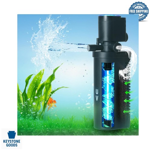 158gph aquarium filter with - with, uv