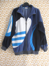 Veste Adidas années 80'S Vintage velour violet blanc 80'S jacket Homme - 174 / M
