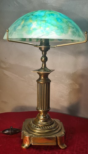 Lampe bureau 1930 bronze et - de,
