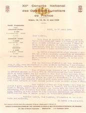 1939 XIIEME CONGRES NATIONAL