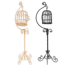 2 Pcs Accessoire De Meubles Maison Poupée Cage À Oiseaux Décorative