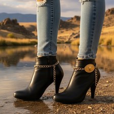 Femme 2PCS Métal Or Coffre