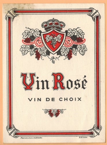 Ancienne etiquette vin - de,