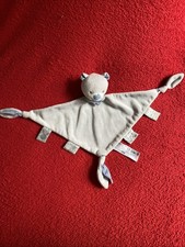 ?? Doudou Plat Bout'chou Monoprix Ours Triangle Bleu Gris Bandana TTBE