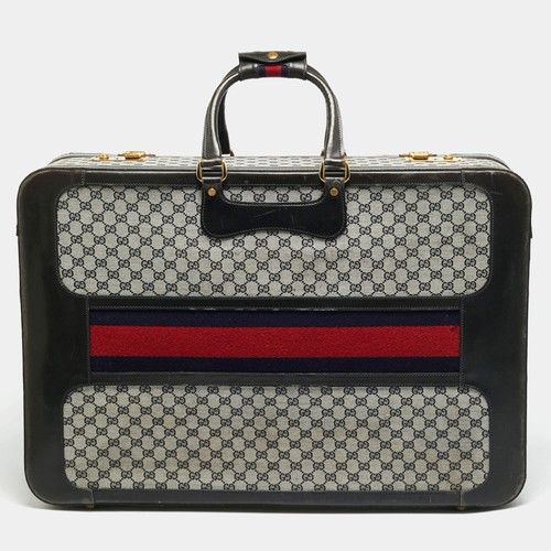 Valise malle gucci noir bleu - gucci,