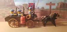 Playmobil western infanterie sudiste chariot transport