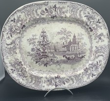 Plat faïence anglaise XIXème