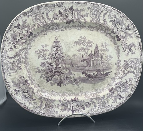 Plat faïence anglaise - , xixème