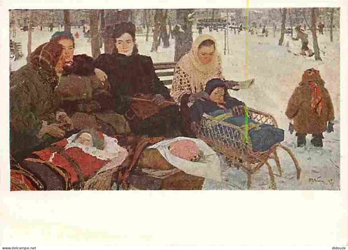 Postcard art painting - -,