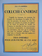 COLUCHE - président - AFFICHE
