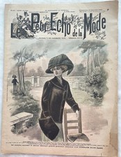 LE PETIT ECHO DE LA MODE n° 44 du 31 octobre 1909 revue Broderie Chapeau Mitaine