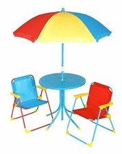Enfants Ensemble de Sièges Table pour Chaises Pliantes Parasol Meubles