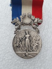 Médaille d'argent, Courage et  Dévouement, ministère de l'intérieur, poinçonnée