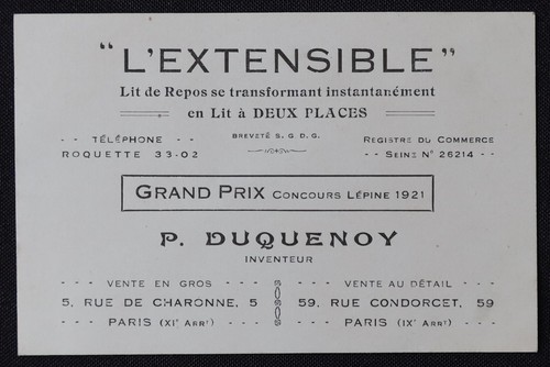 Carte visite extensible - carte,