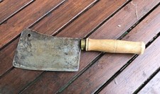 OUTIL POPULAIRE  FEUILLE DE BOUCHER  ACIER FRAPPE INSCRIPTION VINTAGE