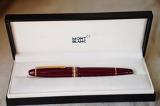 STYLO PLUME MONTBLANC MEISTERSTÜCK 147 TRAVELLER BORDEAUX - PLUME OR 14 CARATS
