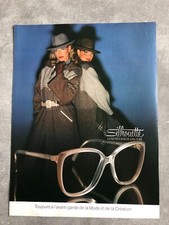 Publicité de Presse 1981 Lunettes SILHOUETTE Lunettes haute couture