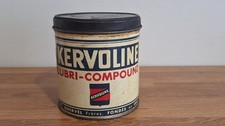 KERVOLINE BLEUE, Bidon de graisse  ancien plein de son produit, circa 1930