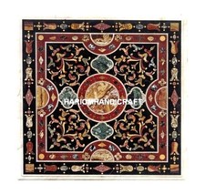 Noir Marbre Haut Dîner Table