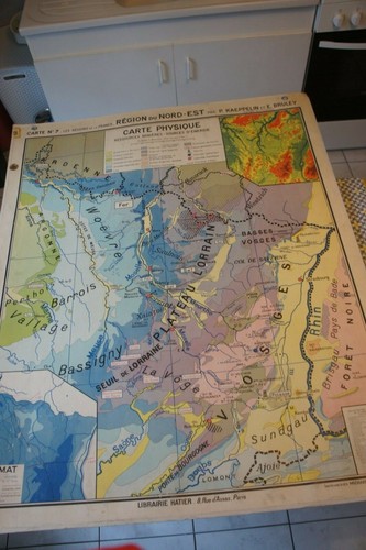 Ancienne carte scolaire - ancienne, hatier
